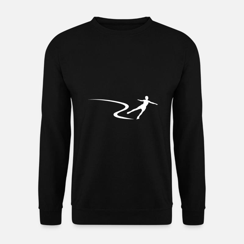 Retro Graphic Ice Skating Figure Skater Ice Skater - Unisex Pullover - Schwarz