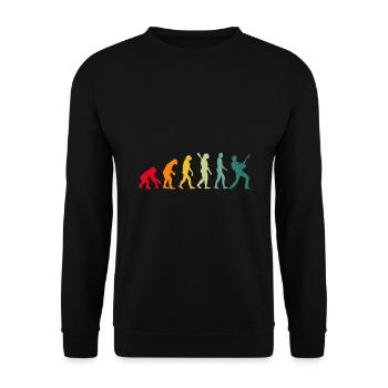 Guitar Graphic Guitar Player Rock Band Member Musi - Unisex Pullover - Schwarz - Vorne - Alina (178cm) & Michal (187cm)