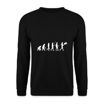 Hobby Horsing Evolution Steckenpferde Reiten Trend - Unisex Pullover - Schwarz - Vorne - Alina (178cm) & Michal (187cm)