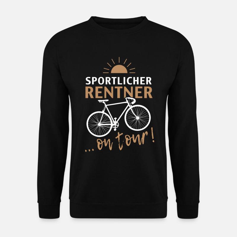 Rentner Rente Ruhestand Fahrrad Geschenk Rennrad - Unisex Pullover - Schwarz