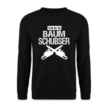 Waldarbeiter Förster Forst lustig Sprüche Geschenk - Unisex Pullover - Schwarz - Vorne - Alina (178cm) & Michal (187cm)