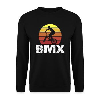 BMX Outfit Vintage Retro Hobby Sport Fun Shirt - Sweat-shirt Unisexe - noir - Devant - Alina (178cm) & Michal (187cm)