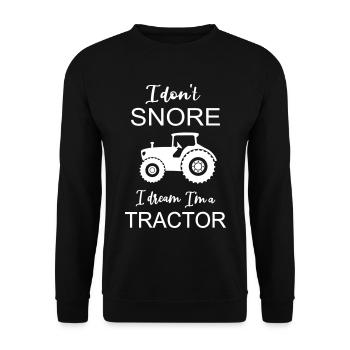 Traktor Trecker Landwirt Bauer Geschenk lustig Fun - Unisex Pullover - Schwarz - Vorne - Alina (178cm) & Michal (187cm)