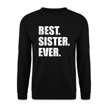 Schwester - Unisex Pullover - Schwarz - Vorne - Alina (178cm) & Michal (187cm)