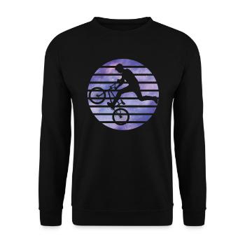 BMX Roue Sport extrême BMX Trick Halfpipe - Sweat-shirt Unisexe - noir - Devant - Alina (178cm) & Michal (187cm)