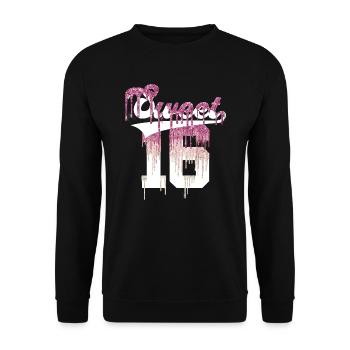 SWEET 16 ENFIN 16ÈME ANNIVERSAIRE - Sweat-shirt Unisexe - noir - Devant - Alina (178cm) & Michal (187cm)
