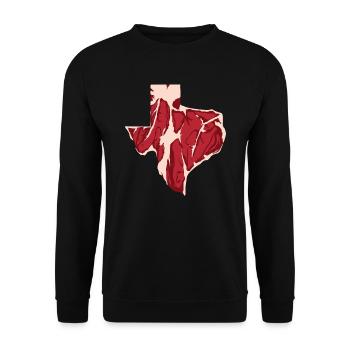 Steak Map Design pour les amoureux du Texas - Sweat-shirt Unisexe - noir - Devant - Alina (178cm) & Michal (187cm)