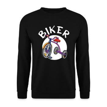 Vélo Vélo Chaîne de vélo Motard à trois roues - Sweat-shirt Unisexe - noir - Devant - Alina (178cm) & Michal (187cm)