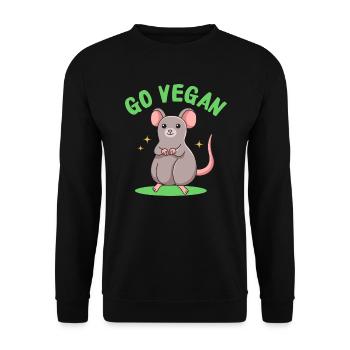 Conception de rats pour les fiers végétaliens - Sweat-shirt Unisexe - noir - Devant - Alina (178cm) & Michal (187cm)