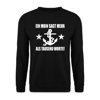 Moin - Unisex Pullover - Schwarz - Vorne - Alina (178cm) & Michal (187cm)