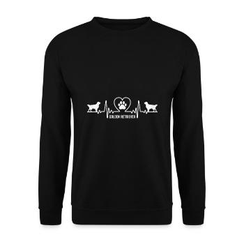 Heartbeat Golden Retriever GR Dog Retrievers - Unisex Sweatshirt - black - Front - Alina (178cm) & Michal (187cm)