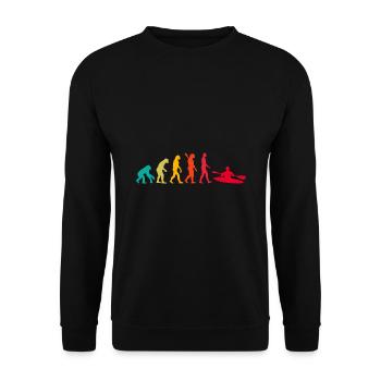 Evolution Graphic Kayaking Canoe Rowing Rower Padd - Unisex Pullover - Schwarz - Vorne - Alina (178cm) & Michal (187cm)