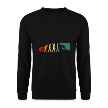 Evolution Graphic Climbing Climber Bouldering Boul - Unisex Pullover - Schwarz - Vorne - Alina (178cm) & Michal (187cm)
