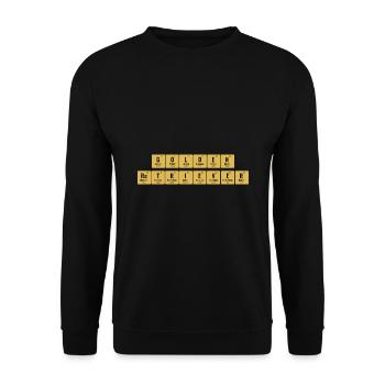 Golden Retriever Periodisches System der Elemente GR D - Unisex Pullover - Schwarz - Vorne - Alina (178cm) & Michal (187cm)