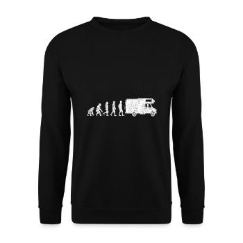 Van Life Retro Camper Motorhome Evolution Vintage - Sweat-shirt Unisexe - noir - Devant - Alina (178cm) & Michal (187cm)