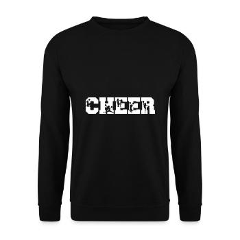 Cheer Graphic Cheerleading Cheerleader Gymnast Dan - Unisex Pullover - Schwarz - Vorne - Alina (178cm) & Michal (187cm)