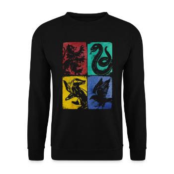 Harry Potter Houses Collage - Unisex Sweatshirt - black - Front - Alina (178cm) & Michal (187cm)