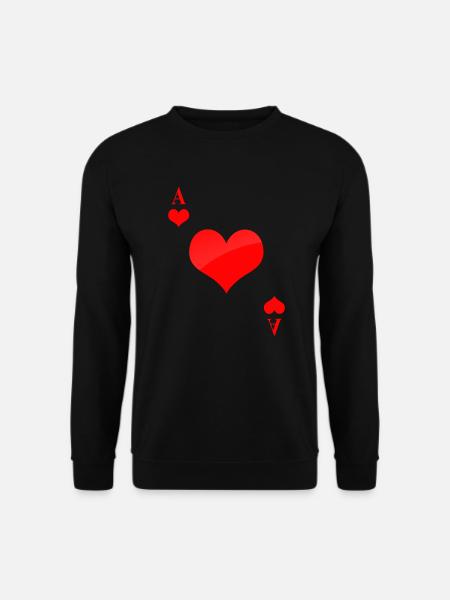 Herz Ass - Unisex Pullover - Schwarz