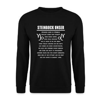 Capricorne notre - Sweat-shirt Unisexe - noir - Devant - Alina (178cm) & Michal (187cm)