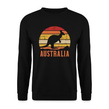 Australie - Sweat-shirt Unisexe - noir - Devant - Alina (178cm) & Michal (187cm)