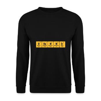 Periodical Table Of Elements Drummer Drum Drumming - Unisex Sweatshirt - black - Front - Alina (178cm) & Michal (187cm)