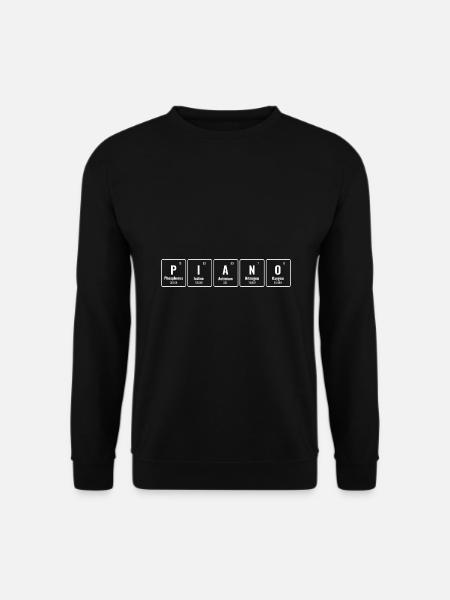 Klavier Periodensystem der Elemente Klavierspieler Pian - Unisex Pullover - Schwarz