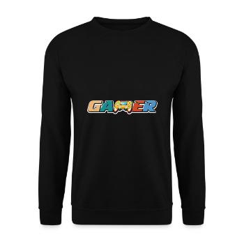 Gamer Graphic Video Game Player Gaming Gamer Pc Co - Unisex Pullover - Schwarz - Vorne - Alina (178cm) & Michal (187cm)