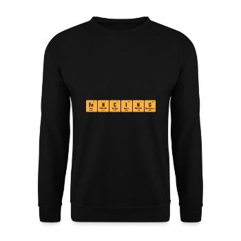 Fechten Periodensystem der Elemente Degen Schwert Degen - Unisex Pullover - Schwarz - Vorne - Alina (178cm) & Michal (187cm)