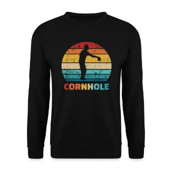 Cornhole - Unisex Sweatshirt - black - Front - Alina (178cm) & Michal (187cm)