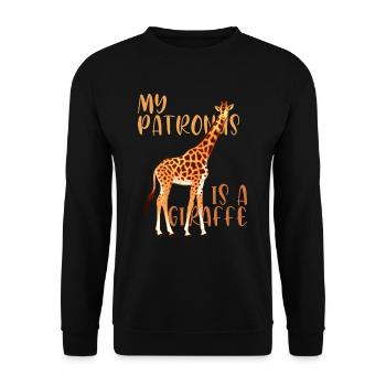 Giraffe Giraffen Giraffe Liebhaber lustige Geschen - Unisex Pullover - Schwarz - Vorne - Alina (178cm) & Michal (187cm)
