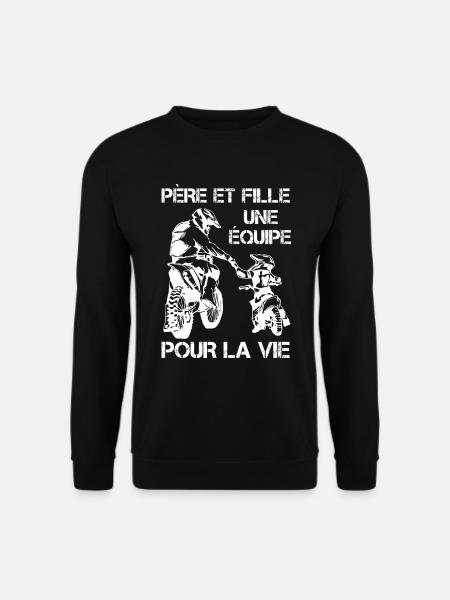 Moto Père Et Fille Une Équipe Pour La Vie Biking - Sweat-shirt Unisexe - noir