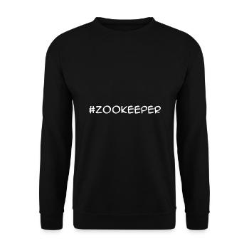 Retro Graphic Animal Keeper Zoo Keeper Animal Love - Unisex Pullover - Schwarz - Vorne - Alina (178cm) & Michal (187cm)