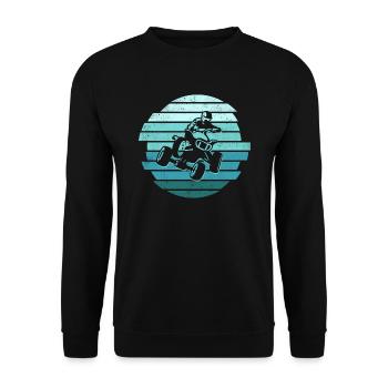 Quad Biker Vintage Offroad Quad Driver ATV - Unisex Sweatshirt - black - Front - Alina (178cm) & Michal (187cm)