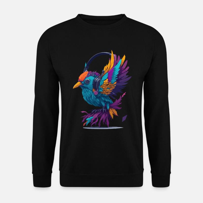 Musik Birdie - Unisex Pullover - Schwarz