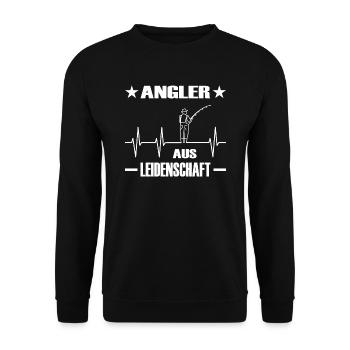 Angeln - Unisex Pullover - Schwarz - Vorne - Alina (178cm) & Michal (187cm)