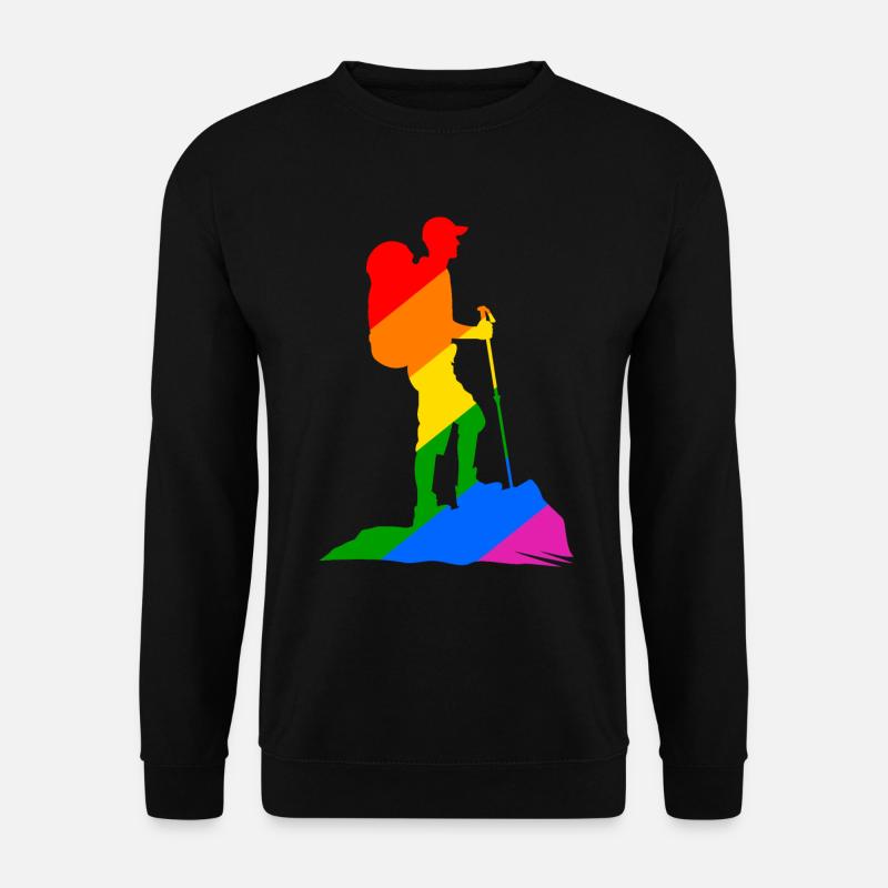 Bunter Wanderer - Wandern - Unisex Pullover - Schwarz