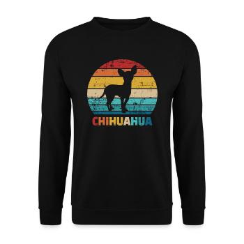 Chihuahua - Unisex Sweatshirt - black - Front - Alina (178cm) & Michal (187cm)