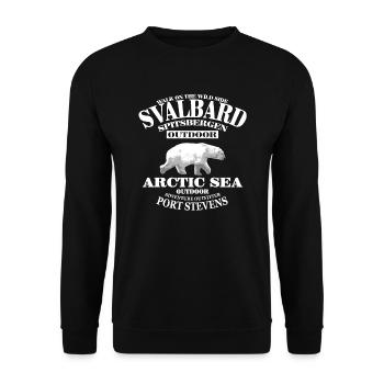 Spitsbergen - Svalbard - Spitzbergen - Polar Bear - Unisex Pullover - Schwarz - Vorne - Alina (178cm) & Michal (187cm)