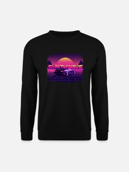 80‘s Synthwave Car Design 🎹🚘 - Unisex Pullover - Schwarz