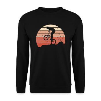 BMX Bike Retro Desig Freestyle BMX Enfants Garçons - Sweat-shirt Unisexe - noir - Devant - Alina (178cm) & Michal (187cm)