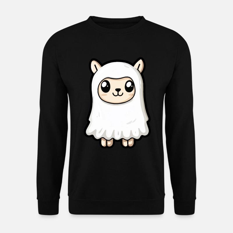 Alpaka Llama Halloween Comic Geist - Unisex Pullover - Schwarz