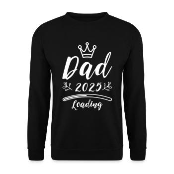 Papa 2025 Papa Chargement - Sweat-shirt Unisexe - noir - Devant - Alina (178cm) & Michal (187cm)
