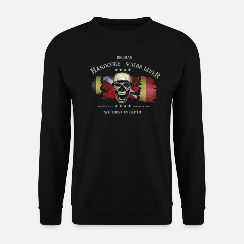 Taucher Belgian Extrem Diver - Unisex Pullover - Schwarz