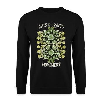 Jugendstil, Vintage-Design um 1900 - Unisex Pullover - Schwarz - Vorne - Alina (178cm) & Michal (187cm)