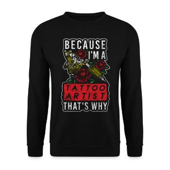 Tattoo Tattoo Ink Art - Unisex Sweatshirt - black - Front - Alina (178cm) & Michal (187cm)