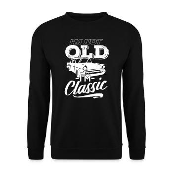 I'm Not Old I'm Classic Funny Car Graphic t-shirt - Unisex Sweatshirt - black - Front - Alina (178cm) & Michal (187cm)