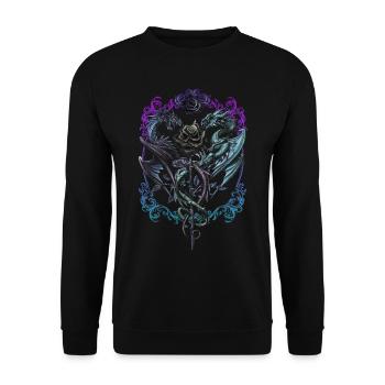 Alchemy England Caduceus Rex - Unisex Pullover - Schwarz - Vorne - Alina (178cm) & Michal (187cm)