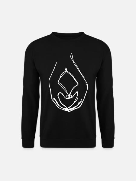 Hände in Herzform - Unisex Pullover - Schwarz