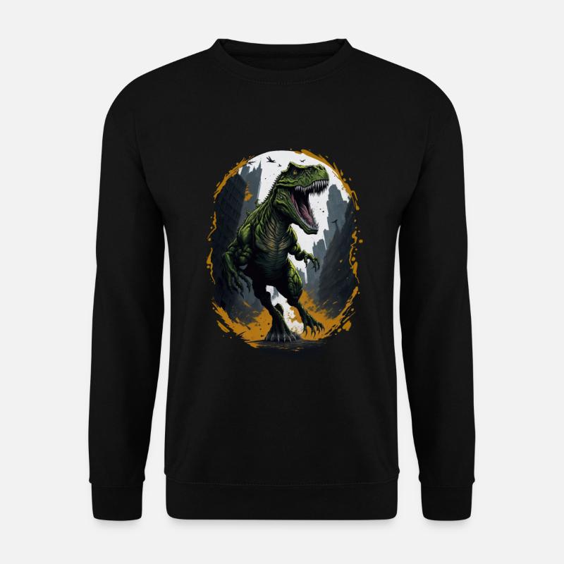 T Rex Dinosaur - Unisex Sweatshirt - black
