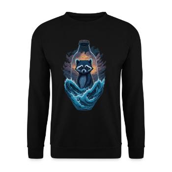 Flacon de raton laveur - Sweat-shirt Unisexe - noir - Devant - Alina (178cm) & Michal (187cm)